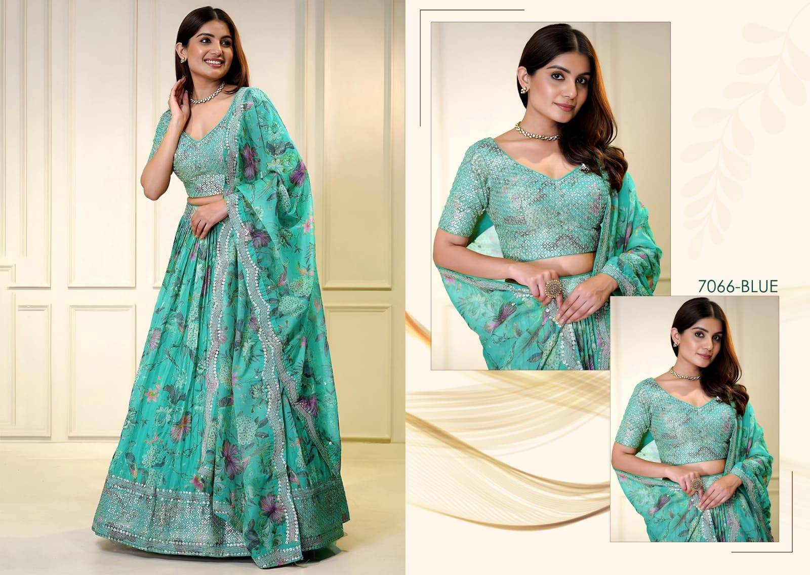 Vol 31 By Zeel Clothing 7066 Series Designer Beautiful Collection Occasional Wear & Party Wear Georgette Lehengas At Wholesale Price